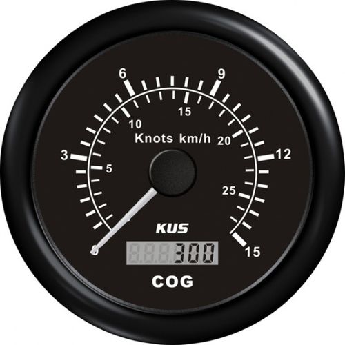 KUS - Kus GPS Log Sort, 0-15knob, 12/24v, Ø:85mm