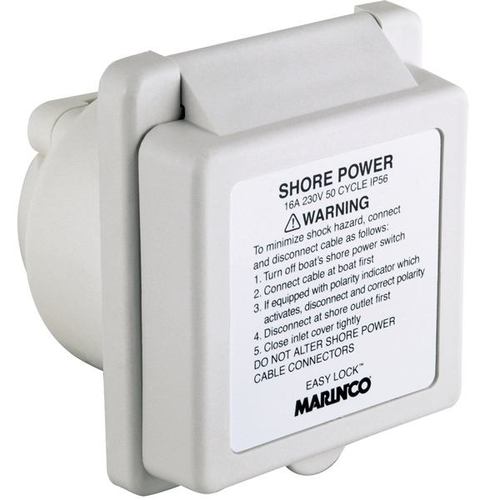 Marinco - Marinco Easy Lock System Landstrømstik Firkantet, Han 230V 16A