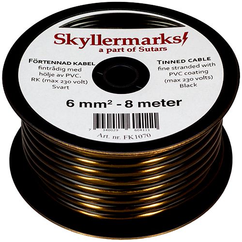 Skyllermarks - Minirulle med förtennad kabel 6 mm2