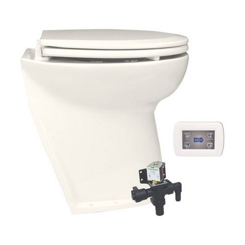 Jabsco  - Jabsco Deluxe Flush El-toilet Vinklet Ryg Solenoid 12/24V