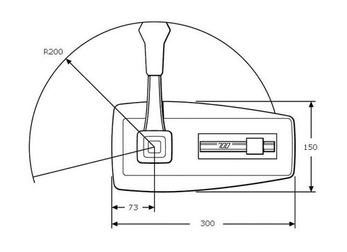 Dometic - Enhånds-controller Sidemonteret
