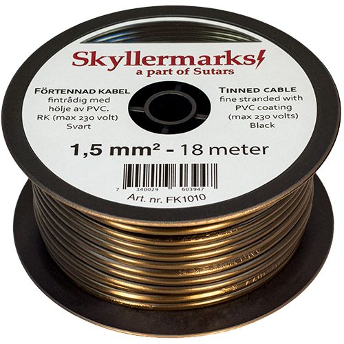 Skyllermarks - Minirulle med förtennad kabel 1,5 mm2