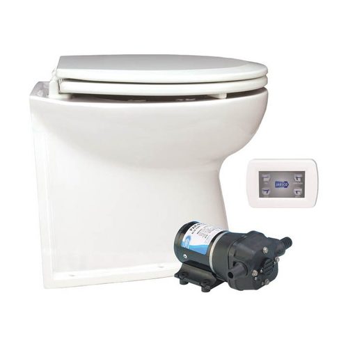 Jabsco  - Jabsco Deluxe Flush El-toilet Lige Ryg Solenoid 12/24V