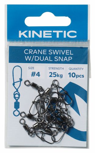 Kinetic - Kinetic Crane Svirvel med Hægte 10stk