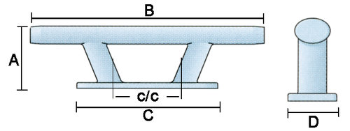 Roca - Pullert (rektangulær bundplade)
