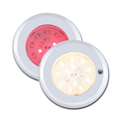 Nova Downlight SMD LED Krom, Rødt/Hvitt lys m/bryter