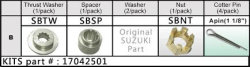 Propel møtrik kit, Suzuki 20-30 hk